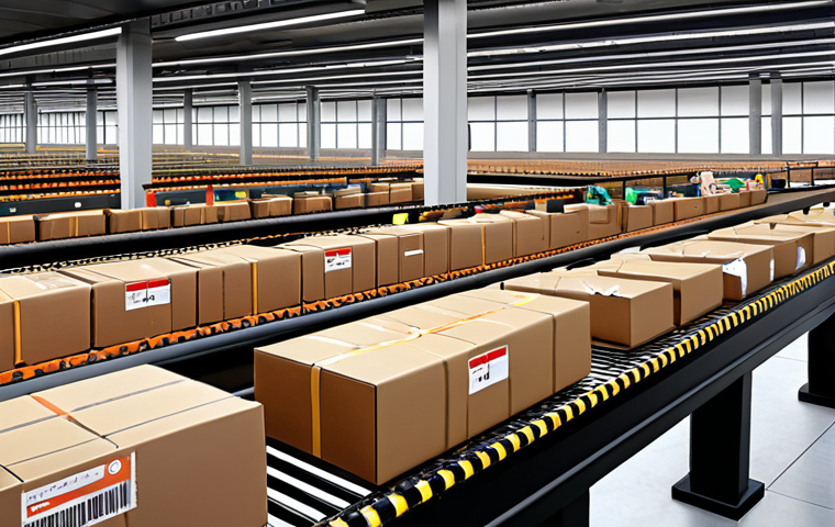 **
Prompt: "A busy e-commerce fulfillment center in Spain, overflowing with packages labeled with Correos (Spanish postal service). Focus on robotic arms sorting parcels, conveyor belts speeding deliveries, and a diverse workforce managing the logistics. Highlight the sense of urgency and efficiency. In the background, a cityscape with a modern, sustainable design. Hyperrealistic, high detail."
**