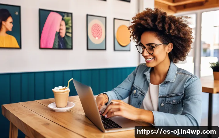 소셜 미디어와 웹 생태계의 관계 - A vibrant digital marketing scene in a modern Spanish small business office: a young female entrepre...