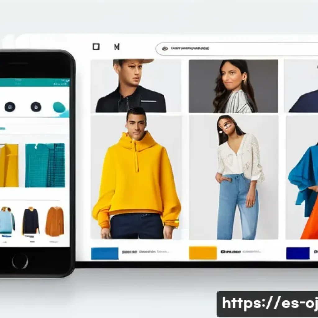 웹 생태계에서의 실시간 데이터 활용 - A modern e-commerce website interface displaying dynamic product recommendations in real-time based ...