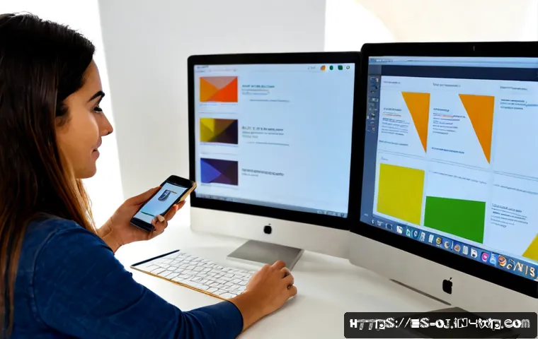 웹 생태계의 사용자 경험 디자인 - Photorealistic web user experience design workshop in a bright modern studio in Madrid, diverse Span...