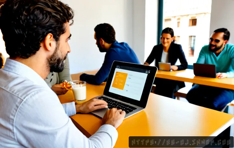 웹 생태계에서의 사용자 참여 증대 방법 - Photorealistic modern coworking space in Madrid, diverse Spanish adults collaborating around a lapto...